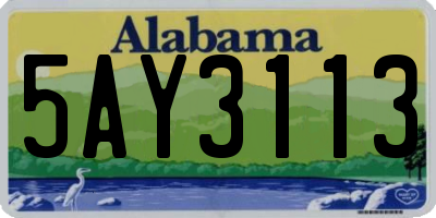 AL license plate 5AY3113