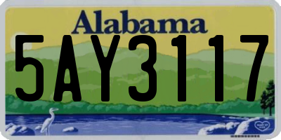 AL license plate 5AY3117