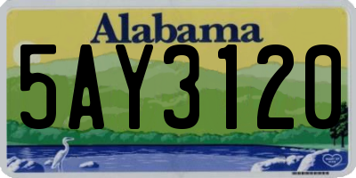 AL license plate 5AY3120