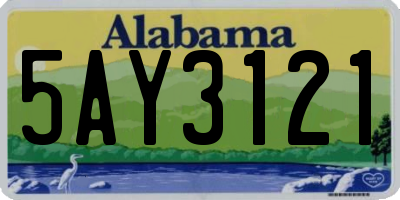 AL license plate 5AY3121