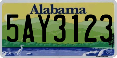 AL license plate 5AY3123