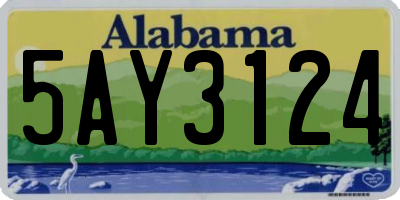 AL license plate 5AY3124