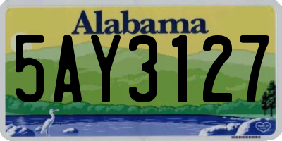 AL license plate 5AY3127