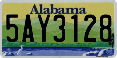 AL license plate 5AY3128