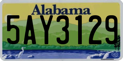 AL license plate 5AY3129