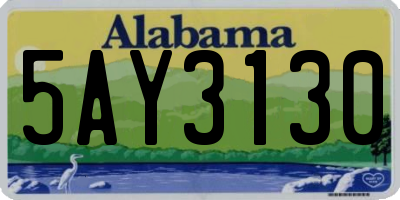 AL license plate 5AY3130
