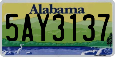 AL license plate 5AY3137