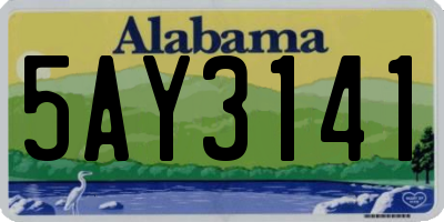 AL license plate 5AY3141