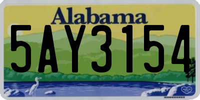 AL license plate 5AY3154