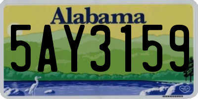 AL license plate 5AY3159
