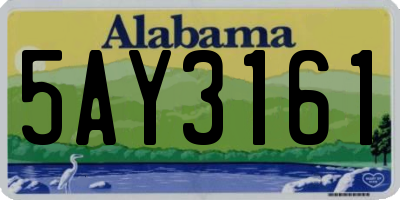 AL license plate 5AY3161