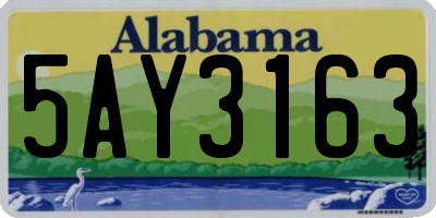 AL license plate 5AY3163