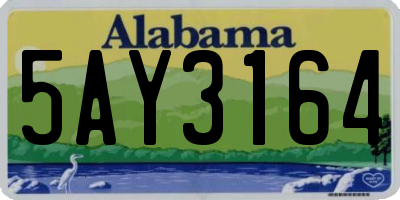 AL license plate 5AY3164