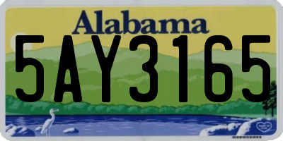 AL license plate 5AY3165