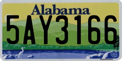 AL license plate 5AY3166