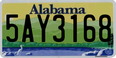 AL license plate 5AY3168