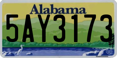 AL license plate 5AY3173