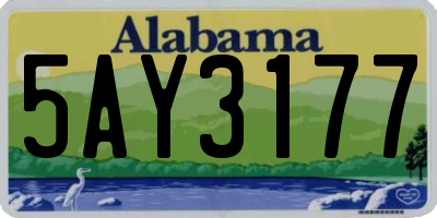AL license plate 5AY3177