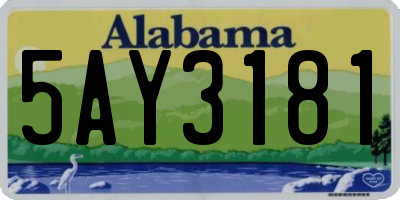 AL license plate 5AY3181