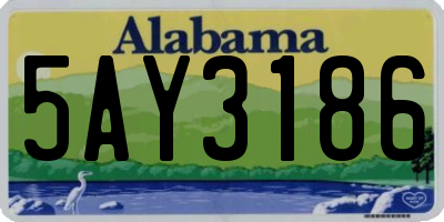 AL license plate 5AY3186