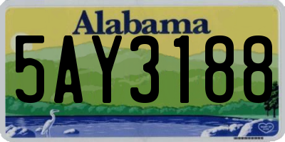 AL license plate 5AY3188