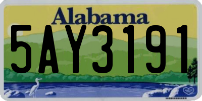 AL license plate 5AY3191