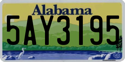 AL license plate 5AY3195