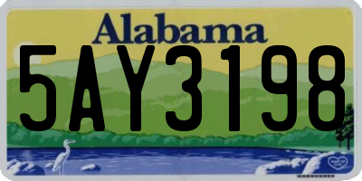 AL license plate 5AY3198
