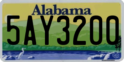 AL license plate 5AY3200