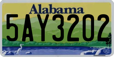 AL license plate 5AY3202
