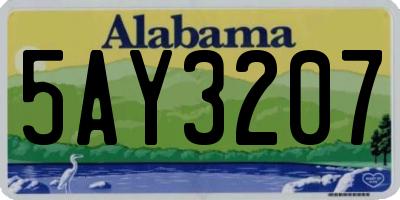 AL license plate 5AY3207
