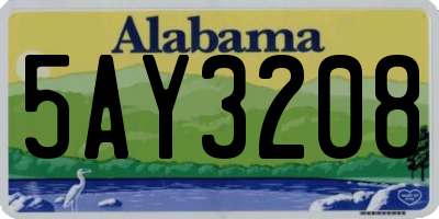 AL license plate 5AY3208