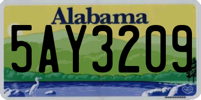 AL license plate 5AY3209