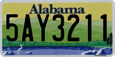 AL license plate 5AY3211