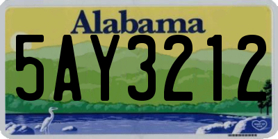 AL license plate 5AY3212