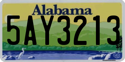 AL license plate 5AY3213
