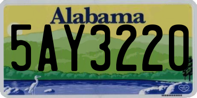 AL license plate 5AY3220