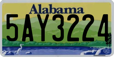 AL license plate 5AY3224