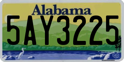 AL license plate 5AY3225