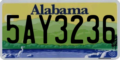 AL license plate 5AY3236