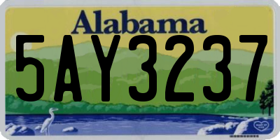 AL license plate 5AY3237