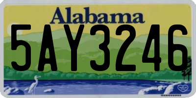 AL license plate 5AY3246