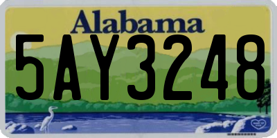 AL license plate 5AY3248