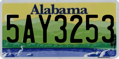 AL license plate 5AY3253