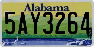AL license plate 5AY3264