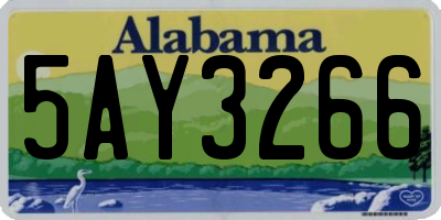 AL license plate 5AY3266