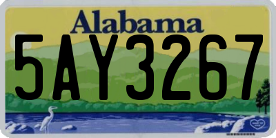 AL license plate 5AY3267
