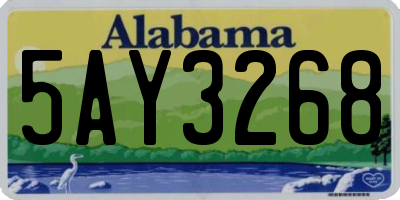 AL license plate 5AY3268