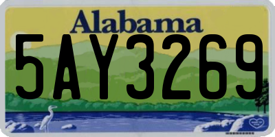 AL license plate 5AY3269
