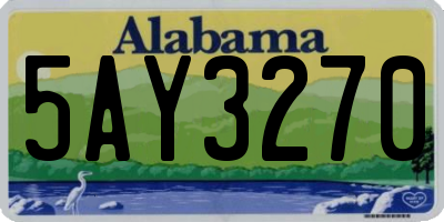 AL license plate 5AY3270